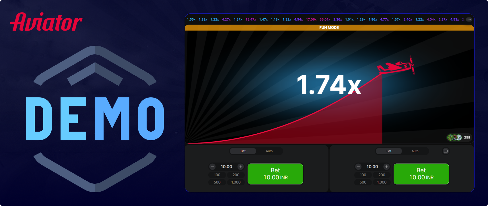 Aviator free demo mode available in online casinos in India