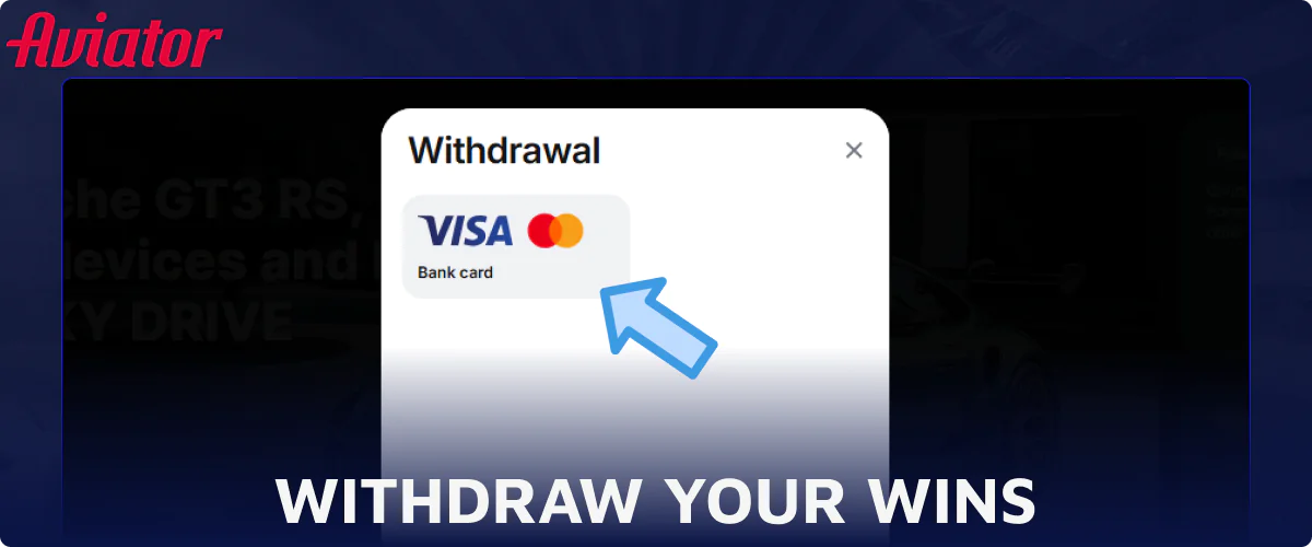 Withdraw your Aviator wins from the casino website